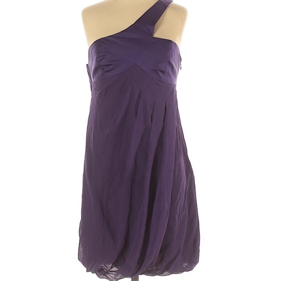 A/X Armani Exchange Dresses & Skirts - Armani Exchange Asymmetrical Silk Plum Tulip Dress